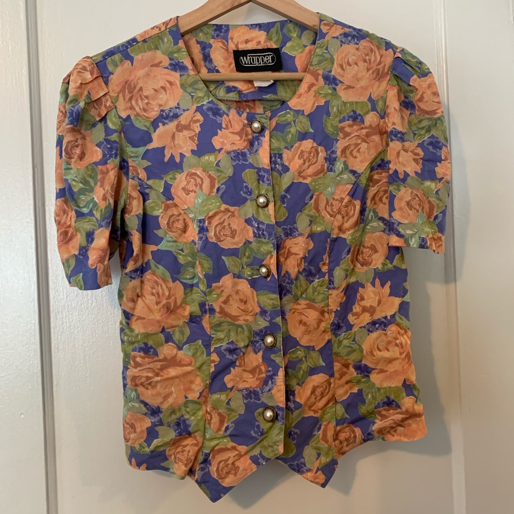 Vintage Wrapper vest blouse